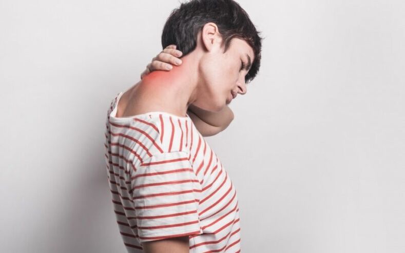 Schmerzen in den Nackensymptomen einer Hals -Osteochondrose